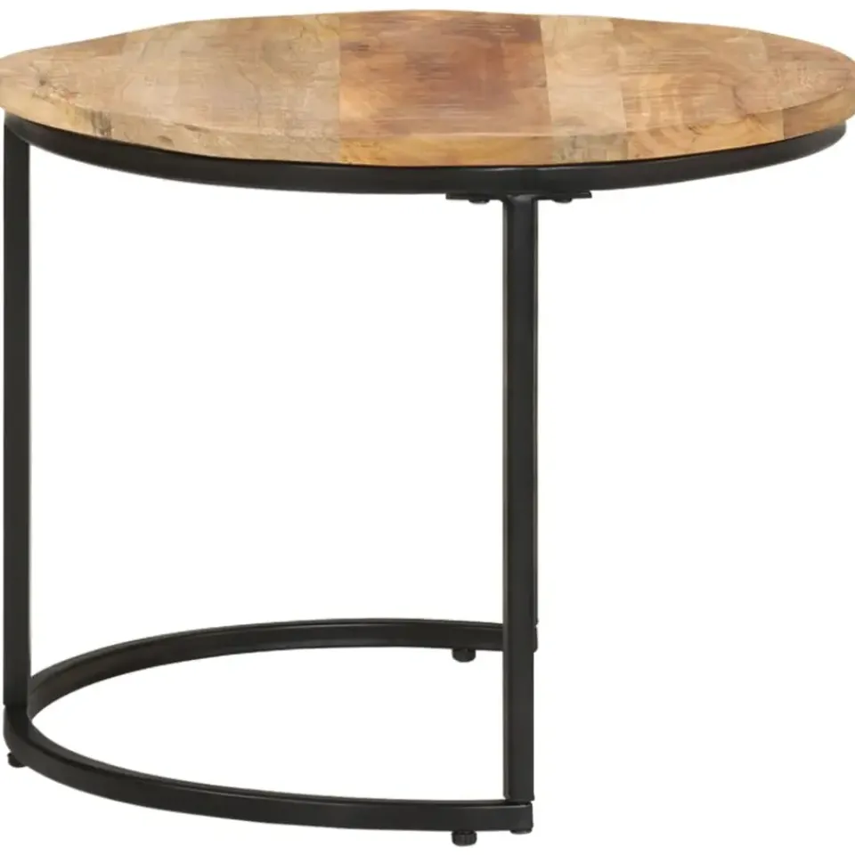 vidaXL - Tafeltje - Bruin - Hout - Ø 40 x 34 cm - 3 stuks