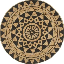 vidaXL - Tapijt - Zwart - Jute Hot