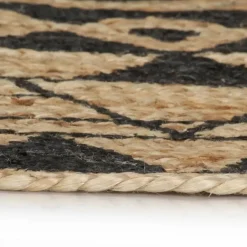 vidaXL - Tapijt - Zwart - Jute Outlet