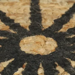 vidaXL - Tapijt - Zwart - Jute Outlet