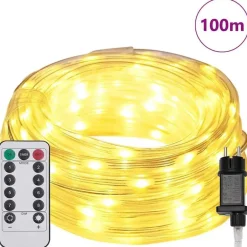 vidaXL - Touwenlicht met 2400 LED 100 m - Warmwit - PVC Discount