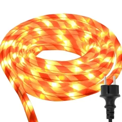 vidaXL - Touwenlicht met 2400 LED 100 m - Wit en rood - PVC Online
