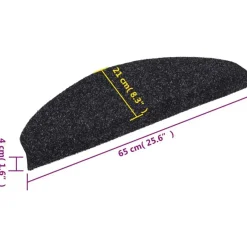 vidaXL - Trapmat - Zwart - Polypropyleen - 65 x 21 x 4 cm - 10 stuks Clearance