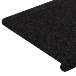 vidaXL - Trapmat - Zwart - Stof - 65 x 24.5 x 3.5 cm - 15 stuks Outlet