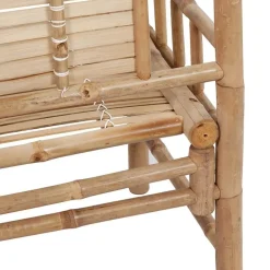 vidaXL - Tuinbank - Antraciet - Bamboe - 120 cm - Met kussen