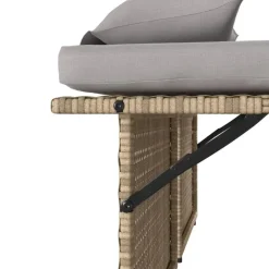 vidaXL - Tuinbank - Beige - Poly rattan
