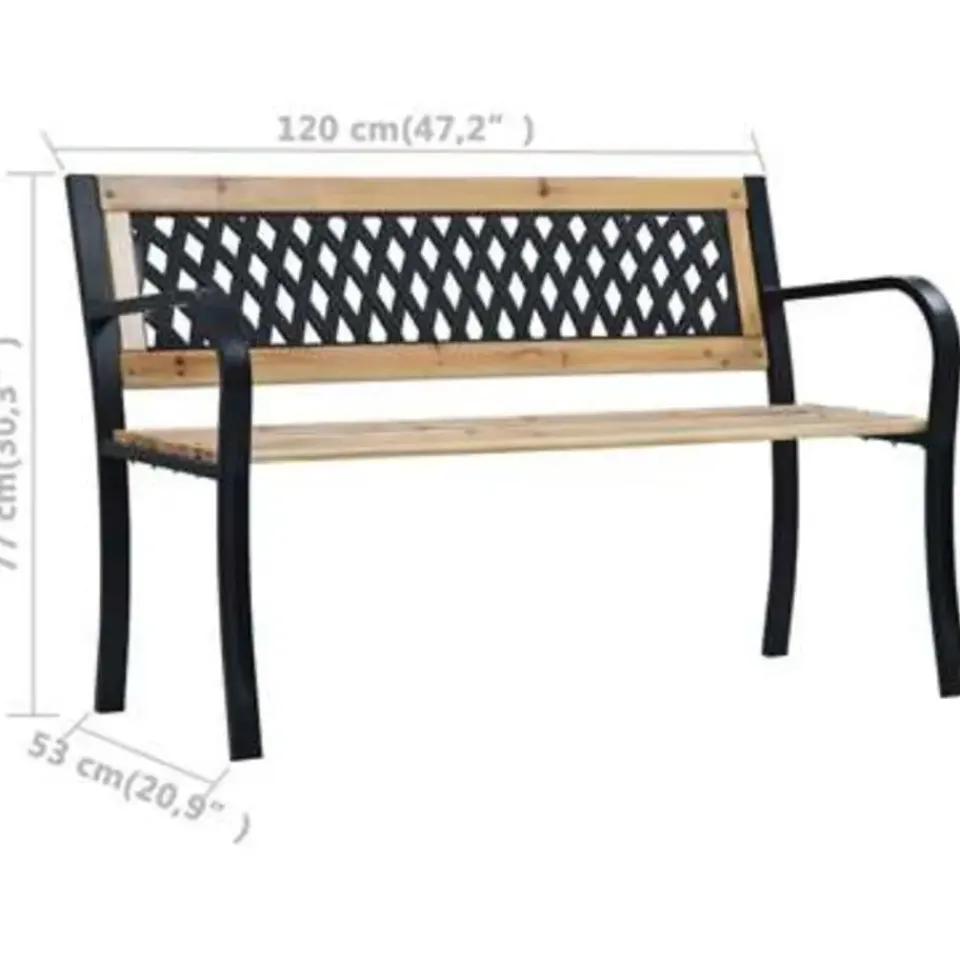 vidaXL - Tuinbank - Bruin - Hout - 120 x 53 x 77 cm Best