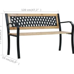 vidaXL - Tuinbank - Bruin - Hout - 120 x 53 x 77 cm Best