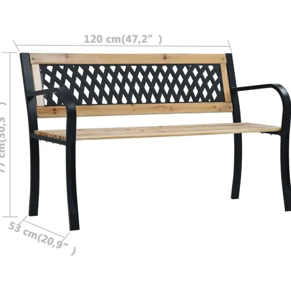 vidaXL - Tuinbank - Bruin - Hout - 120 x 53 x 77 cm Best