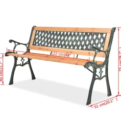 vidaXL - Tuinbank - Bruin - Hout - 122 cm Discount