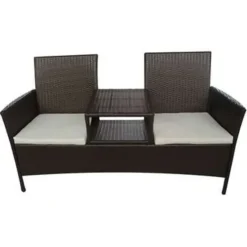 vidaXL - Tuinbank - Bruin - Poly rattan Hot