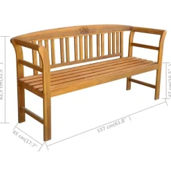 vidaXL - Tuinbank - Bruin - Hout - 157 cm Discount