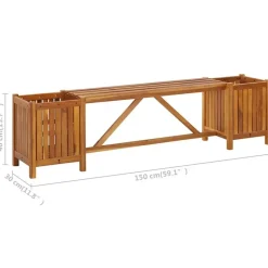 vidaXL - Tuinbank - Bruin - Hout - 150 x 30 x 40 cm Outlet