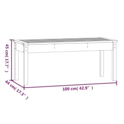 vidaXL - Tuinbank - Grijs - Massief grenenhout - 109x44x45 cm Clearance