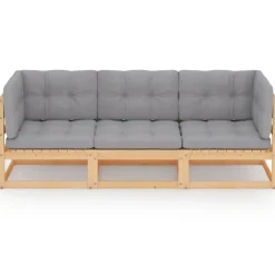 vidaXL - Tuinbank - Grijs - Grenenhout Discount