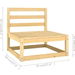 vidaXL - Tuinbank - Grijs - Grenenhout Discount