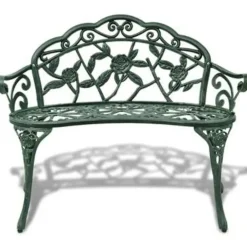 vidaXL - Tuinbank - Groen - Metaal Online