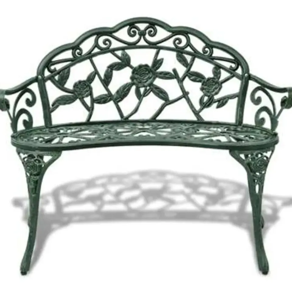 vidaXL - Tuinbank - Groen - Metaal Online