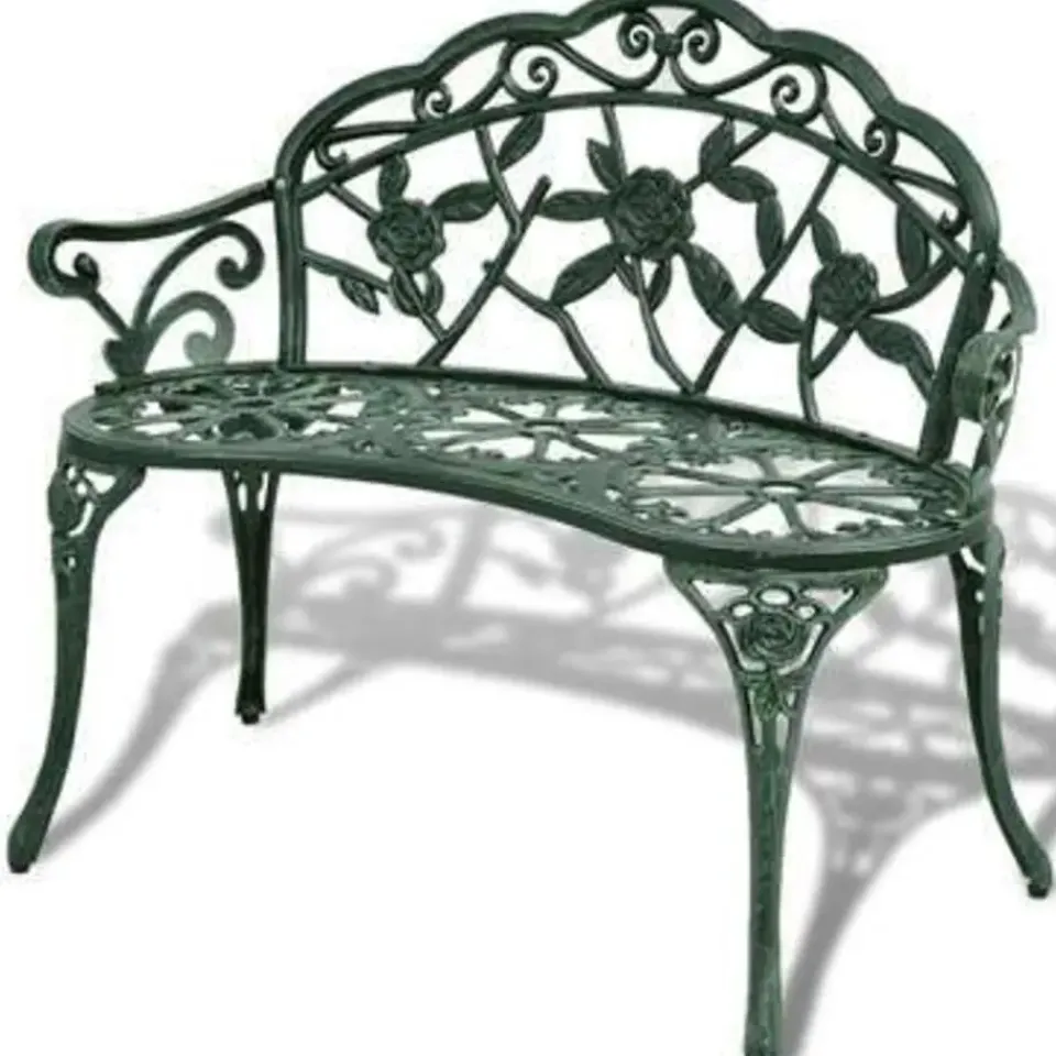 vidaXL - Tuinbank - Groen - Metaal Online