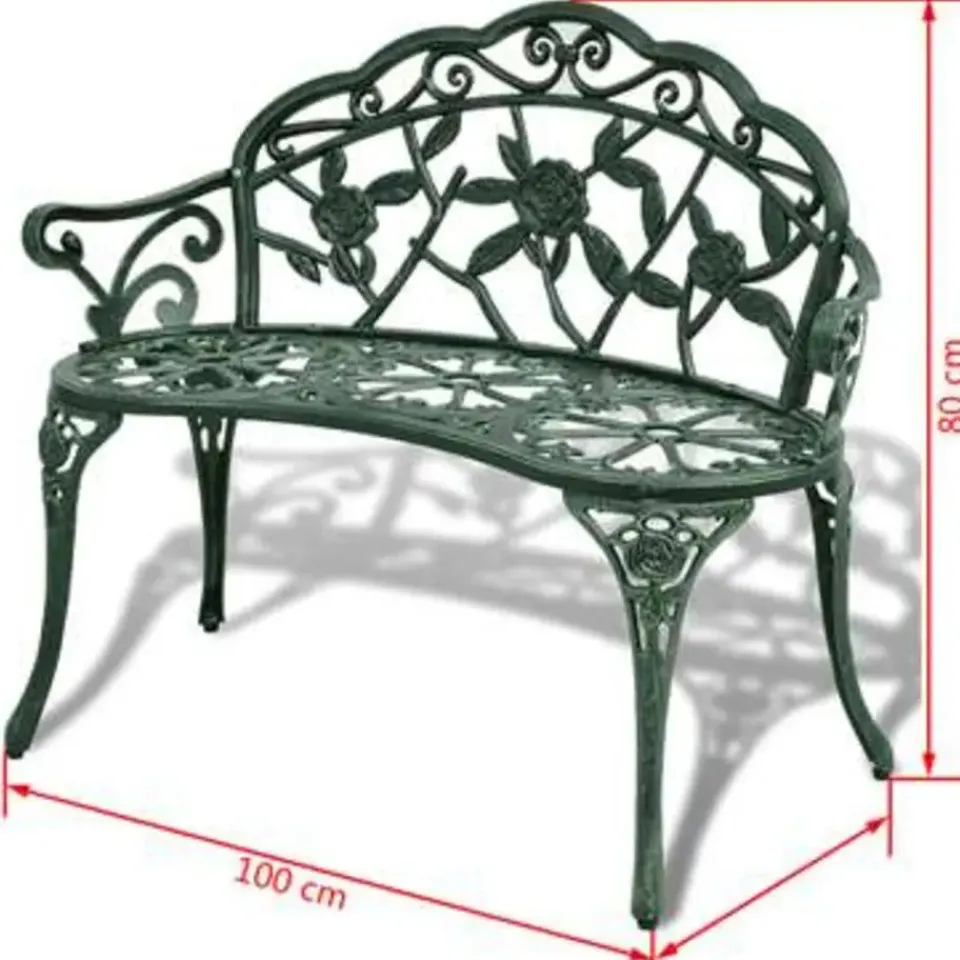 vidaXL - Tuinbank - Groen - Metaal Online