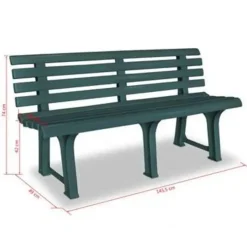 vidaXL - Tuinbank - Groen - Kunststof Online