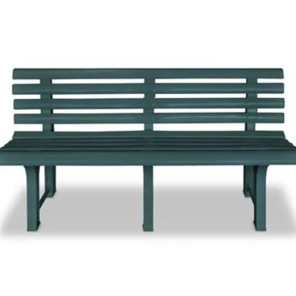 vidaXL - Tuinbank - Groen - Kunststof Online