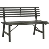 vidaXL - Tuinbank - Zwart - Staal - 110 cm Online