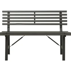 vidaXL - Tuinbank - Zwart - Staal - 110 cm Online