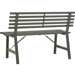 vidaXL - Tuinbank - Zwart - Staal - 110 cm Online