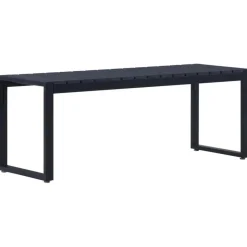 vidaXL - Tuinbank - Zwart - PS-plaat- 120.5 cm
