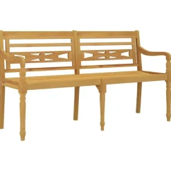 vidaXL - Tuinbank Batavia met antraciet kussen - Teakhout - 150x51.5x84 cm Sale