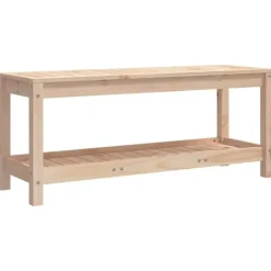 vidaXL - Tuinbank met opbergruimte - Naturel - Massief grenenhout - 108x35x45 cm Discount