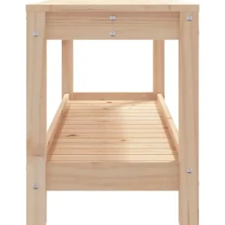 vidaXL - Tuinbank met opbergruimte - Naturel - Massief grenenhout - 108x35x45 cm Discount