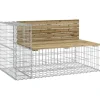 vidaXL - Tuinbank schanskorfontwerp - Geïmpregneerd grenenhout - 122x71x65,5 cm Clearance