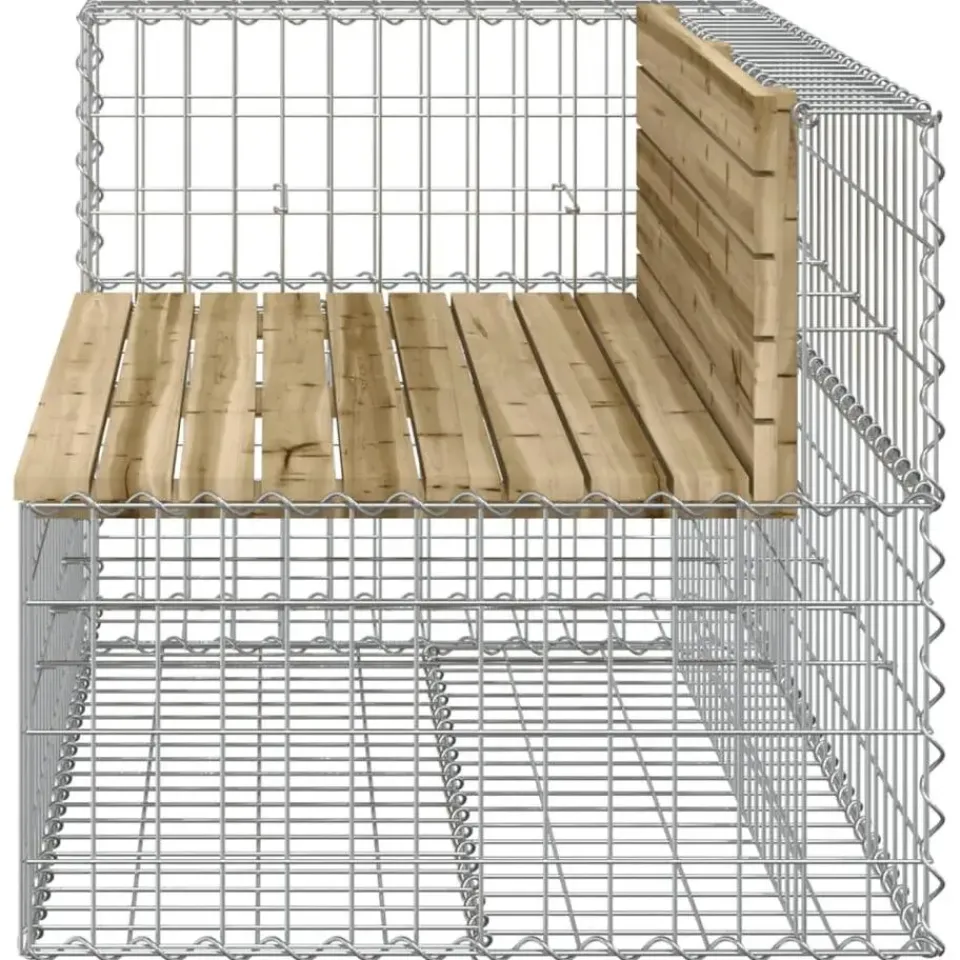 vidaXL - Tuinbank schanskorfontwerp - Geïmpregneerd grenenhout - 122x71x65,5 cm Clearance