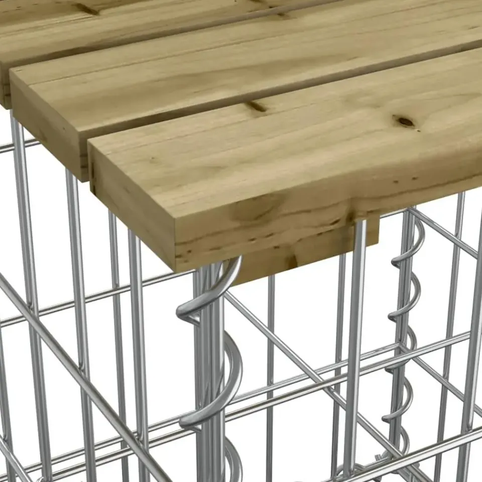 vidaXL - Tuinbank schanskorfontwerp - Geïmpregneerd grenenhout - 122x71x65,5 cm Clearance