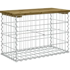 vidaXL - Tuinbank schanskorfontwerp - Geïmpregneerd grenenhout - 63x31.5x42 cm Online