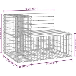 vidaXL - Tuinbank schanskorfontwerp - Massief douglashout - 92x71x65,5 cm