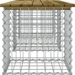 vidaXL - Tuinbank schanskorfontwerp - Geïmpregneerd grenenhout - 203x44x42 cm