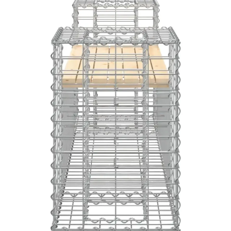 vidaXL - Tuinbank schanskorfontwerp - Massief grenenhout - 183x41x60,5 cm Discount