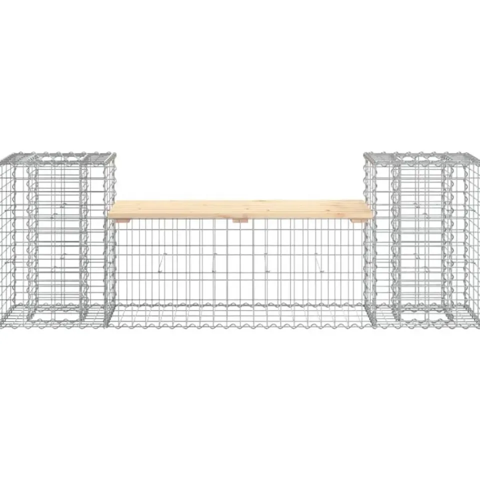vidaXL - Tuinbank schanskorfontwerp - Massief grenenhout - 183x41x60,5 cm Discount