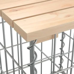 vidaXL - Tuinbank schanskorfontwerp - Massief grenenhout - 183x41x60,5 cm Discount