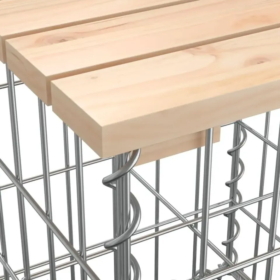 vidaXL - Tuinbank schanskorfontwerp - Massief grenenhout - 183x41x60,5 cm Discount