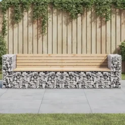 vidaXL - Tuinbank schanskorfontwerp - Massief grenenhout - 244x71x65,5 cm Hot