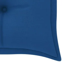 vidaXL - Tuinbank stapelbaar met blauw kussen - Teakhout - 159x57.5x90 cm New