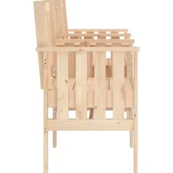 vidaXL - Tuinbank 2-zits - Bruin - Grenenhout - Met tafel
