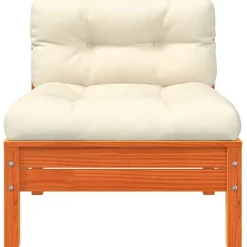 vidaXL - Tuinbank zonder armleuning - Bruin - Hout - 2 stuks - Met kussens Hot