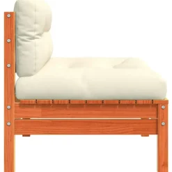 vidaXL - Tuinbank zonder armleuning - Bruin - Hout - 2 stuks - Met kussens Hot