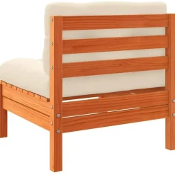 vidaXL - Tuinbank zonder armleuning - Bruin - Hout - 2 stuks - Met kussens Hot