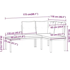 vidaXL - Tuinbanken met taupe kussens - Gepoedercoat staal - 2 stuks Discount